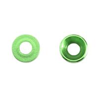 Set di 5 rondelle in alluminio anodizzato colorate - da M2 a M5 - rondelle for bulloni a testa svasata(Green,M5)