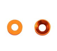 Set di 5 rondelle in alluminio anodizzato colorate - da M2 a M5 - rondelle for bulloni a testa svasata(Orange,M3)