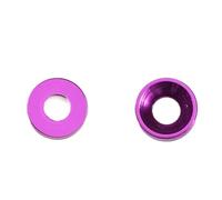 Set di 5 rondelle in alluminio anodizzato colorate - da M2 a M5 - rondelle for bulloni a testa svasata(Purple,M4)