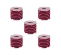 Set di 5 rotoli di nastro di velluto per lavori artigianali, 20 m x 10 mm, colore: fucsia