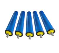 Set di 5 rulli trasportatori industriali di ricambio non alimentati, per una movimentazione efficiente dei materiali, costruzione resistente, durevole e affidabile.