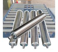 Set di 5 rulli trasportatori industriali fai da te, in acciaio inox, diametro 2,5-5 cm, lunghezza 20-91 cm, ideale per la sostituzione della trasmissione e progetti personalizzati