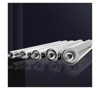 Set di 5 rulli trasportatori industriali in acciaio inox, resistenti, 101,6 cm, 91,4 cm, 81,1 cm, 71,1 cm, 61 cm, 6,1 cm/5,1 cm, per prestazioni ottimali