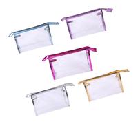 Set di 5 sacchetti cosmetici trasparenti â Borsa da viaggio in PU trasparente 23,5x15x5cm