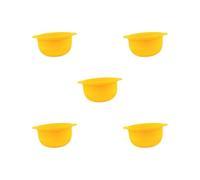 Set di 5 scaldacera in silicone per sciogliere la cera, durevole, riutilizzabile, evita sprechi, giallo, 14 x 7 cm