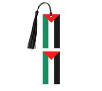Set di 5 segnalibri con bandiera della Palestina, in legno, accessori per la lettura