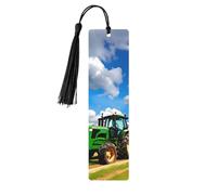 Set di 5 segnalibri con trattore sotto cielo blu e nuvole bianche, idea regalo per gli amanti