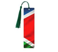 Set di 5 segnalibri in legno con nappe, con bandiera della Costa Rica, regali unici per lettori