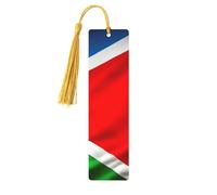 Set di 5 segnalibri in legno con nappe, con bandiera della Costa Rica, regali unici per lettori