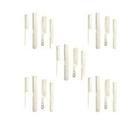 Set di 5 set da 4 pezzi con manico ergonomico per un'esperienza di pettinatura dei capelli più confortevole per tenere in mano pettine in metallo, oro ricco locale