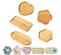 Set di 5 sottobicchieri in bambù fai da te: base per sottobicchieri a mosaico per artigianato, sottobicchieri per tazze, vassoi per piante grasse