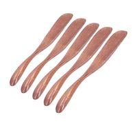 Set di 5 Spargiformaggio per Marmellata, Coltello da Burro in Legno di Alta qualità, Gadget da per Coltello da Torta, Maschera Facciale per Pane, Materiali Non Tossici (Colore laccato grande)