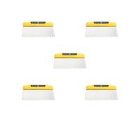 Set di 5 spatole dentate per cartongesso, spatola dentata per intonaco, 200 mm, giallo e nero