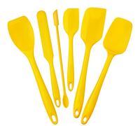 Set di 5 spatole in silicone, misure assortite, giallo