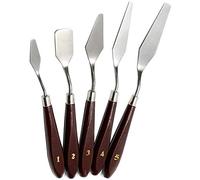 Set di 5 spatole per pittura a olio, spatole per pittura, spatola, coltello, spatola per vernice, raschietto in acciaio inox, pittura per pallet, acrilico