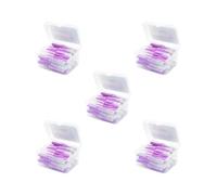 Set di 5 spazzole interdentali da 40 pezzi, con testina interdentale, per uso domestico, per uso domestico, 1,2-1,5 mm, colore: viola
