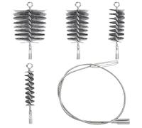 Set di 5 spazzole per canna fumaria, spazzola per camino, spazzola per il riscaldamento, scopa per camino, scopa per la pulizia del camino, caldaia (30/50/80/150 mm)