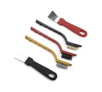 Set di 5 spazzole per la pulizia della stufa da cucina, raschietto resistente per bruciatori a gas, pentole, padelle, spazzole con testa in nylon per cappa aspirante grasso e sporcizia