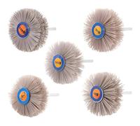 Set di 5 spazzole per ruote in nylon, gambo da 6 mm, grana abrasiva 80 # 180 # 240 # 320 # 600 #, ideale per lucidatura e restauro