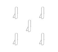 Set di 5 specchi a figura intera in miniatura robusti per scena, oggetti di scena, regali di compleanno, ornamenti, 8,6 cm, bianco