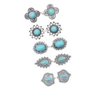 Set di 5 spille assortite alla moda in Kirsite, con intricati motivi etnici per tutte le occasioni, spille multifunzionali da bavero