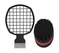 Set di 5 spugnette per capelli con pettine e pettine, strumento per lo | Crea ricci a casa con questo set di pettini in spugna morbida portatile per uso professionale
