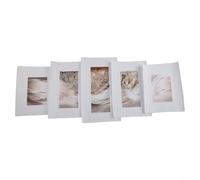 Set di 5 stampe su tela contemporanee, arte astratta, per eleganti decorazioni domestiche (A)