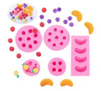 Set di 5 stampi in silicone per cioccolato, candele e altro ancora, per frutta, glassa e gelatina, ideali per torte fai da te, cupcake e sapone