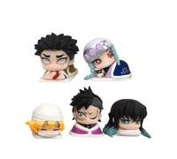 Set di 5 statuette Kimetsu No Yaiba Himejima Gyomei/Uzui Tengen Mini action figure in PVC modello ornamento anime da collezione Desktop Statue, 5 cm