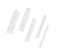 Set di 5 strumenti di misurazione per argilla, facili da usare, in acrilico, con scala trasparente, per arte e modellazione dell'argilla