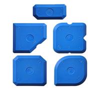 Set di 5 Strumenti per Calafataggio Blu, Kit di raschietto spatola per sigillante , Spatola per giunti per silicone e acrilico,per calafataggio raschietto per pavimenti raschietto in silicone spatola