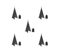 Set di 5 supporti per altoparlanti per luci DJ, treppiede, per eventi, matrimoni, colore nero, 2 lati, lunghezza 130 cm