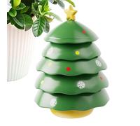 Set di 5 supporti per dadi a forma di albero di Natale | Ciotola per gioielli, per camera da letto, scrivania, comodino, bagno, soggiorno, cucina, gioco notturno, colore: verde