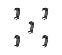 Set di 5 supporti per ferro arricciacapelli da parete, organizer per ferri da stiro, colore nero, 12 x 5,2 cm