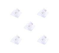 Set di 5 supporti per soffione doccia, impermeabile, montaggio a parete, angolo regolabile, staffa per braccio doccia, bianco, 7,2 x 7,2 cm
