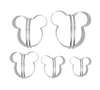 Set di 5 Tagliabiscotti in Acciaio Inossidabile con Manico, Facile da Usare, Set Professionale per Biscotti - Materiale Resistente Antiruggine, Impugnatura Confortevole per