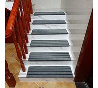 Set di 5 tappetini antiscivolo per scale, in gomma, per ridurre il rumore, per interni ed esterni, 80 x 24 x 3 cm, SafeStair Protect