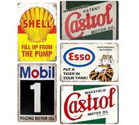 Set di 5 targhe in metallo per garage Retro: WIYETY 20 x 30 cm in metallo, poster da officina, targa in metallo, vintage, targa in metallo, per la casa, decorazione della stanza, bar