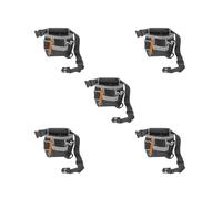 Set di 5 tasche portaoggetti per attrezzi da falegnameria, multiuso, resistenti, colore grigio