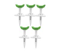 Set di 5 tee da golf in nylon, con coppa larga e linee guida stampate per esercitarsi con linee guida stampate, set di palline da golf in nylon, secchiello ripetibile in altezza