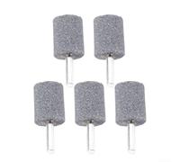 Set di 5 teste per smerigliatura con gambo rotondo da 6 mm, per lavorazione dei metalli e lavorazione del legno, stili cilindrici e conici (cilindrici 25 mm)