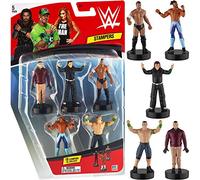 Set di 5 Timbri Autoinchiostranti WWE Action Figure, Supereroi WWE di PMI per Lavori Creativi, Decori Torte e Feste, Regali, H 5,85-6,35cm (D)