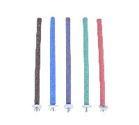 Set di 5 Trespoli Colorati di 30 cm con Fissaggio a Vite per Gabbia Pappagalli