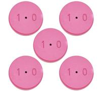 Set di 5 ugelli a spruzzo in ceramica per siringhe agricole | Piastre atomizzatori ad alta pressione in 1,0/1,2/1,5 (18 mm), rosa, materiale durevole, irrigazione precisa