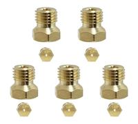 Set di 5 Ugelli GPL 6MB per Cucina a Gas - Ottone Compatibile con Piani Cottura e Fornelli - Universali per Sostituzione e Riparazione