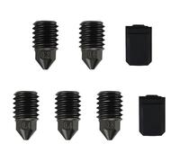 Set di 5 Ugelli in Acciaio Temprato per Stampanti 3D,Copertura Extra in Silicone Per,Diametri 0.2/0.4/0.6/0.8mm,Compatibile con Anycubic Kobra 3 Combo,Flashforge Adventurer 5M/5M Pro