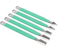 Set di 5 Utensili per la rifinitura della Ceramica, Coltello per intagliare l'argilla con Punta in Acciaio al Carbonio Resistente, Strumento per Modellare e incidere la Ceramica.