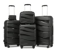 Set di 5 valigie, trolley rigido in PP - (valigia espandibile da viaggio, 50,8 cm), (61 cm, 71 cm), articoli essenziali per la scuola/crociera, articoli essenziali per il dormitorio universitario, per