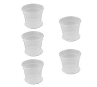 Set di 5 vasi per orchidee in ABS trasparente con piattini, perfetti per monitorare la crescita delle piante e le macchie d'acqua