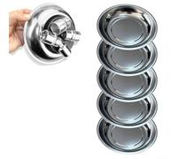 Set di 5 vassoi magnetici in acciaio inox con struttura di grado industriale, magneti forti e base in gomma antiscivolo per tenere saldamente piccole parti